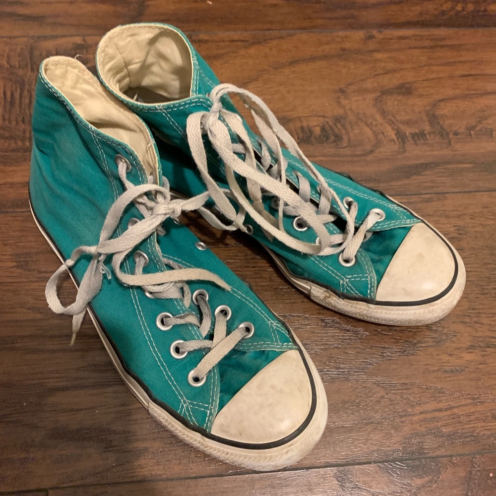 Teal High Top Converse